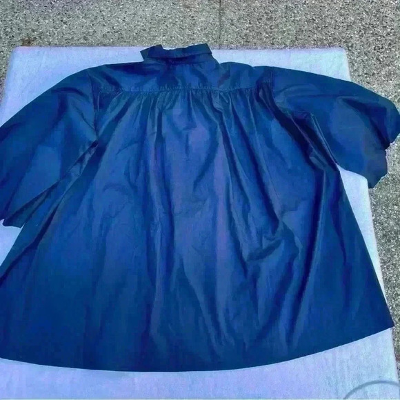 JARBO - NWT NAVY PUFFY SLEEVE COTTON BLOUSE - Picture 15 of 16